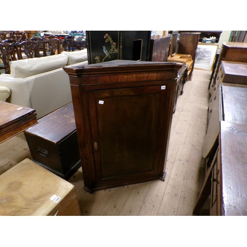 1949 - 19C INLAID MAHOGANY HANGING CORNER CABINET