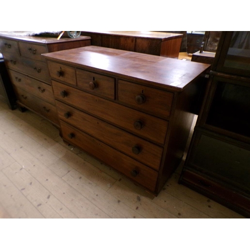 1968 - VICTORIAN MAHOGANY CHEST OF THREE OVER THREE DRAWERS