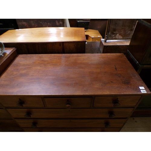 1968 - VICTORIAN MAHOGANY CHEST OF THREE OVER THREE DRAWERS