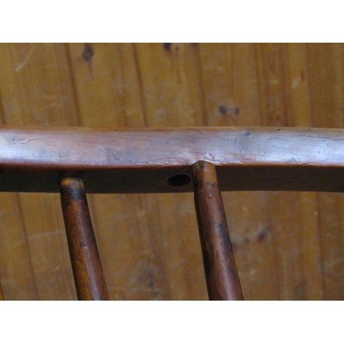 1926 - EARLY 19c FRUITWOOD BOWBACK CHAIR (IN NEED OF RESTORATION), 35cm h