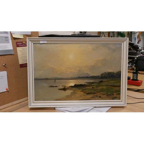 197 - QTY OF FRAMED PRINTS;  AND AN OIL ON CANVAS - ABERLADY BAY, SCOTLAND BY DUNCAN CAMERON