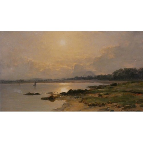 197 - QTY OF FRAMED PRINTS;  AND AN OIL ON CANVAS - ABERLADY BAY, SCOTLAND BY DUNCAN CAMERON