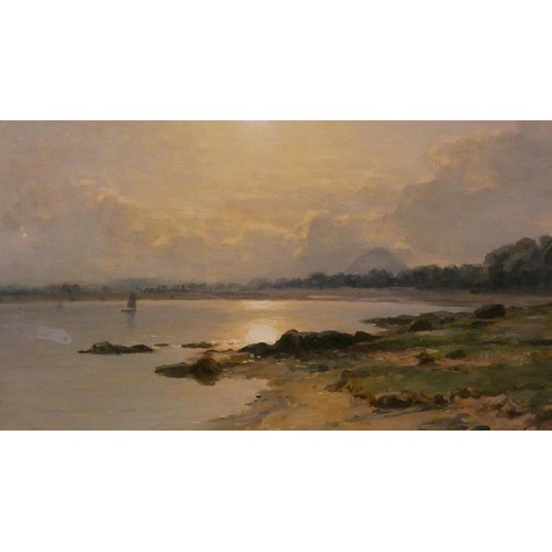 197 - QTY OF FRAMED PRINTS;  AND AN OIL ON CANVAS - ABERLADY BAY, SCOTLAND BY DUNCAN CAMERON