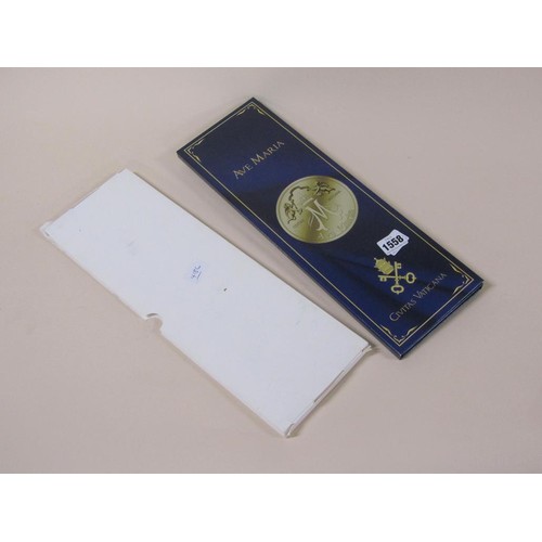 1558 - FOLDER OF AVA MARIA COMMEMORATIVE COINS