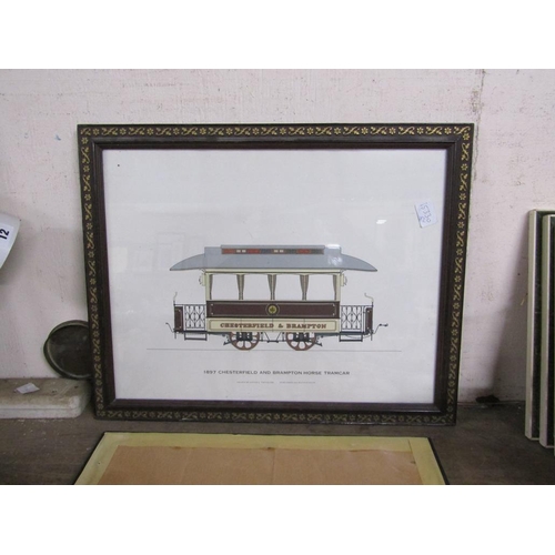 13 - FRAMED PRINT - BOX TUNNEL; HORSE TRAM CART PRINT