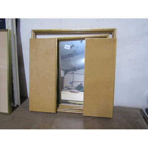 36 - DRESSING MIRROR; TWO ORIENTAL OILS