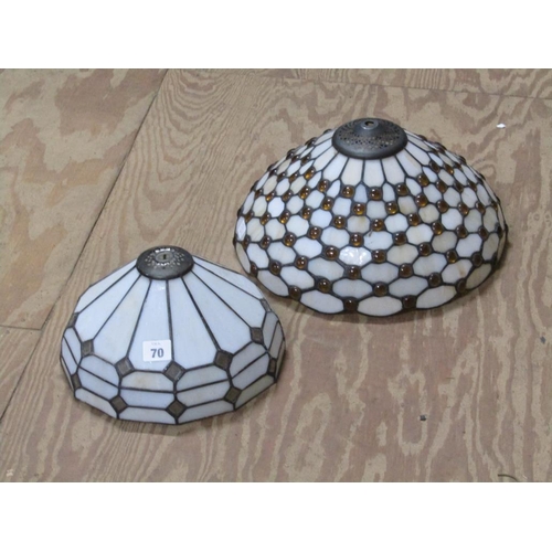 70 - TWO TIFFANY STYLE LAMP SHADES