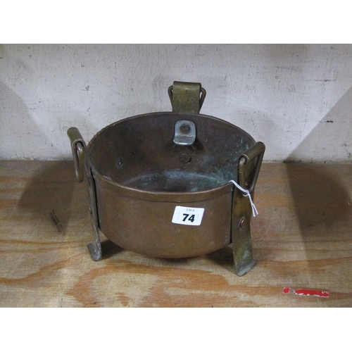 74 - ARTS & CRAFTS STYLE COPPER COOKING POT