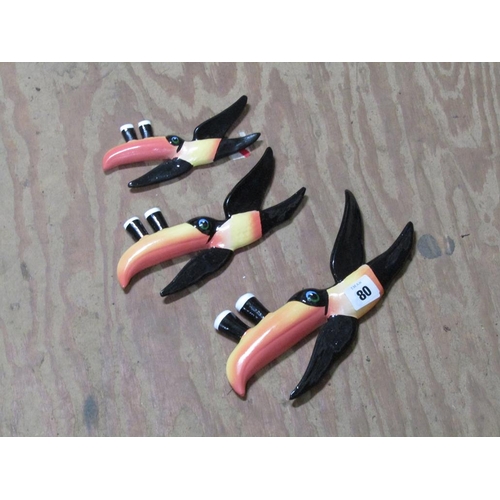 80 - GRADUATED SET OF REPRO GUINNESS TOUCANS