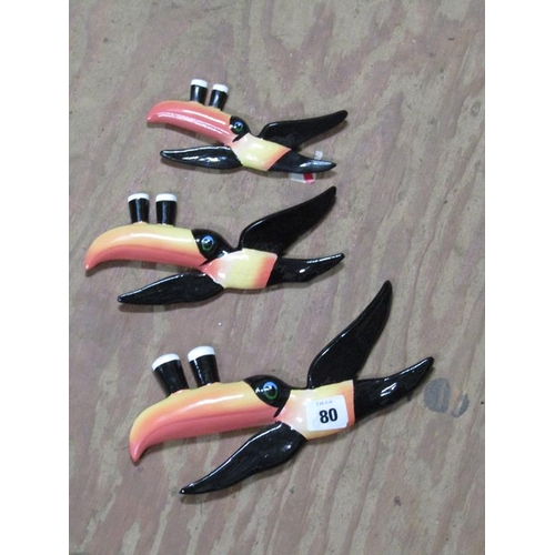 80 - GRADUATED SET OF REPRO GUINNESS TOUCANS