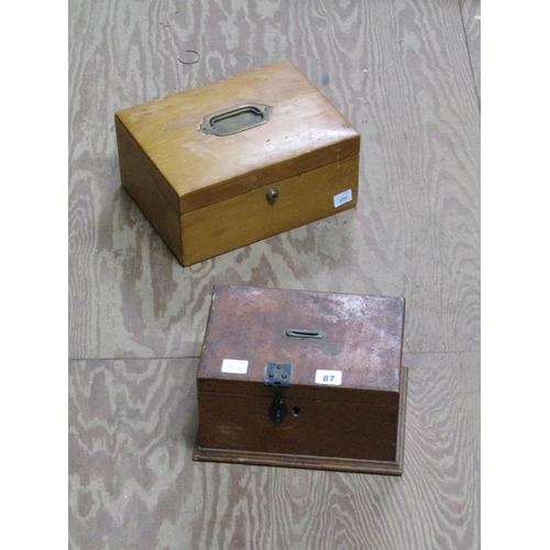 87 - TWO VINTAGE BOXES