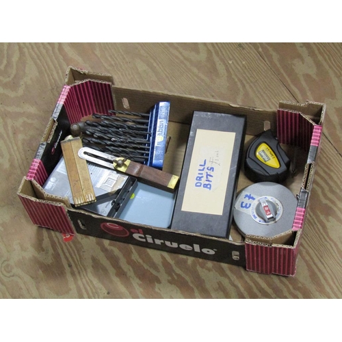 93 - BOX OF TOOLBITS, TOOLS ETC