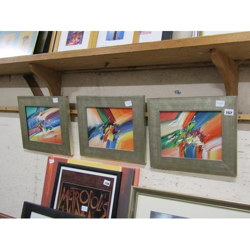 157 - SERIES OF FRAMED ABSTRACT OILS