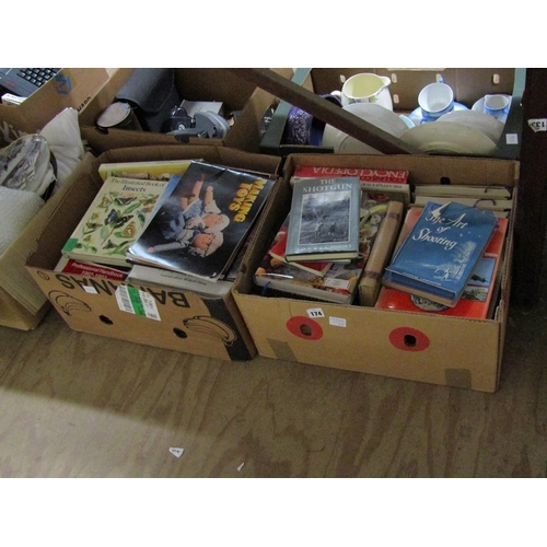 174 - TWO BOXES OF MIXED BOOKS