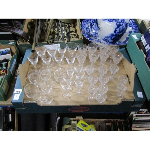 266 - BOX OF CRYSTAL GLASSES