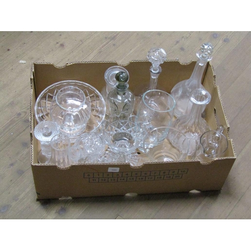 333 - BOX OF MIXED GLASSWARE TO INCL HOLMEGUARD DECANTER