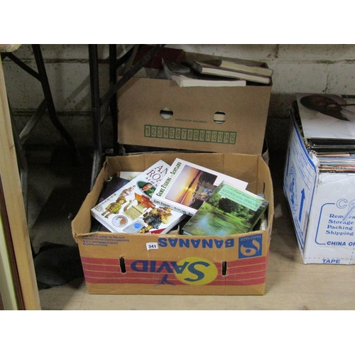 341 - THREE BOXES OF MIXED BOOKS