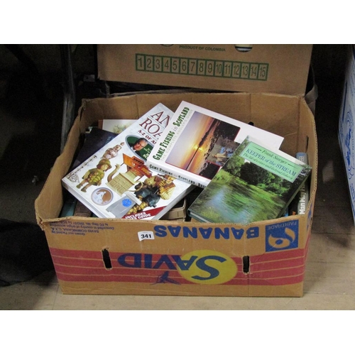 341 - THREE BOXES OF MIXED BOOKS