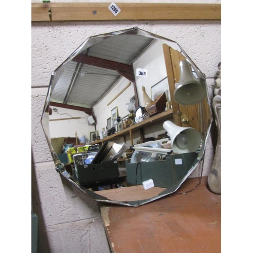 368 - ART DECO STYLE BEVEL EDGE WALL MIRROR