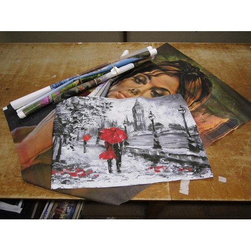 391 - QTY OF CANVAS PRINTS