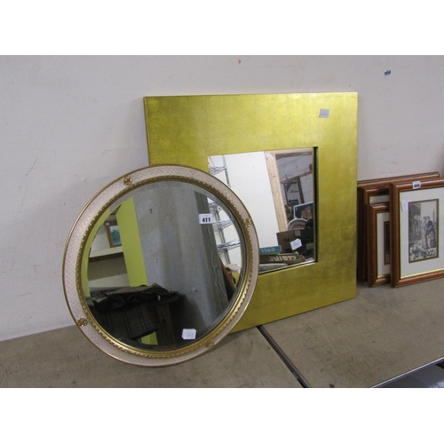 411 - TWO WALL MIRRORS