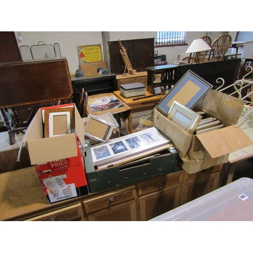 568 - THREE BOXES OF PHOTO AND PICTURE FRAMES