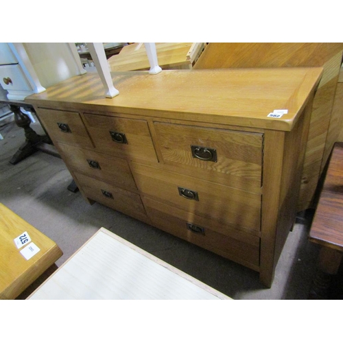 582 - MODERN OAK SEVEN DRAWER CHEST