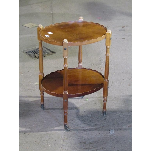 646 - OVAL TWO TIER OCCASIONAL TABLE