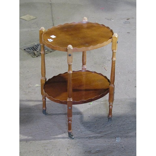 646 - OVAL TWO TIER OCCASIONAL TABLE