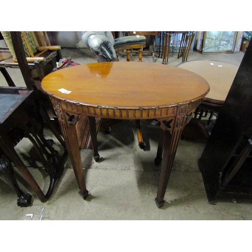 647 - EDWARDIAN MAHOGANY OVAL OCCASIONAL TABLE