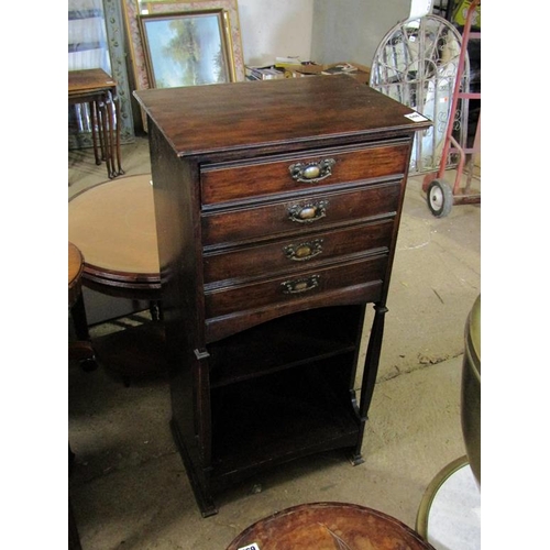 648 - EDWARDIAN MUSIC CABINET