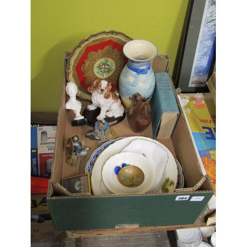 384 - MIXED CERAMICS, ORNAMENTS ETC