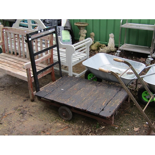 947 - METAL FRAMED TROLLEY