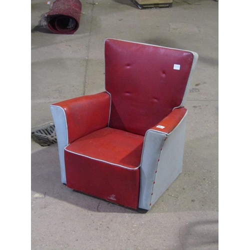 663 - 1950'S CHILDS VINYL ARMCHAIR