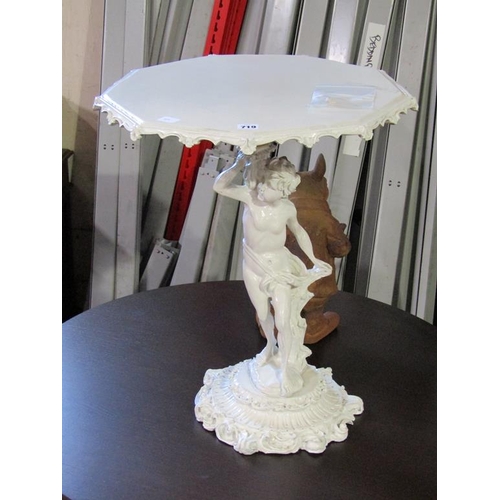 719 - PAINTED WOODEN FIGURATIVE OCCASIONAL TABLE