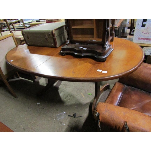 736 - NATHAN TEAK EXTENDING DINING TABLE AND FOUR CHAIRS