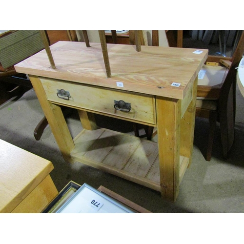 750 - PINE SINGLE DRAWER SIDE TABLE