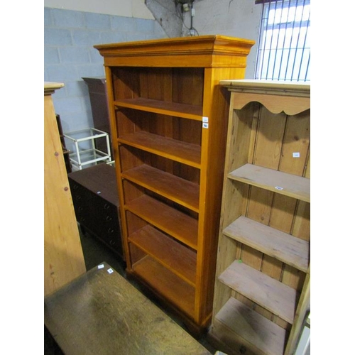 761 - STAINED PINE BOOKCASE