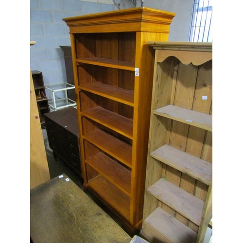 761 - STAINED PINE BOOKCASE