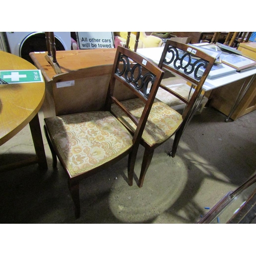 779 - PAIR OF CONTINENTAL WALNUT DINING CHAIRS