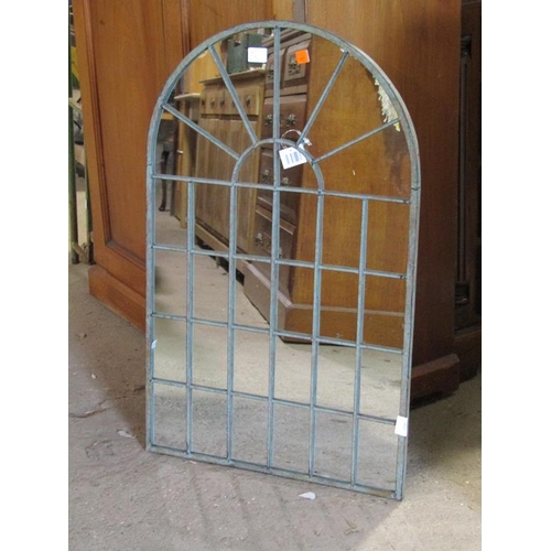 679 - METAL ARCH GARDEN MIRROR