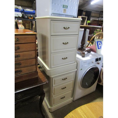 817 - PAIR OF WHITE BEDSIDE CHESTS