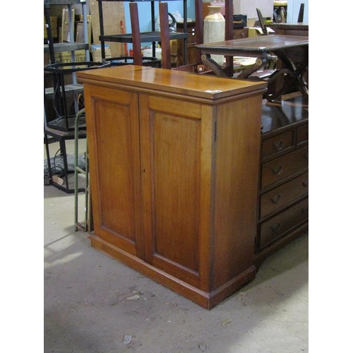 823 - VICTORIAN WALNUT TWO DOOR CABINET