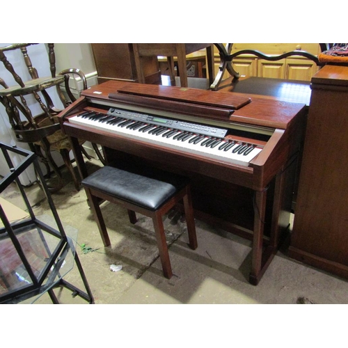 826 - YAMAHA CLAVINOVA ELECTRIC ORGAN AND STOOL