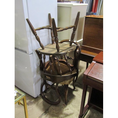 827 - PAIR OF VICTORIAN DINING CHAIRS; PUB CHAIR