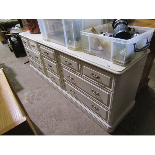 846 - LARGE WHITE CHEST OF DRAWERS