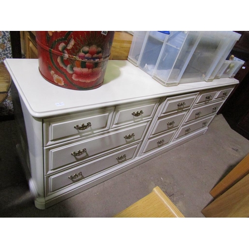 846 - LARGE WHITE CHEST OF DRAWERS