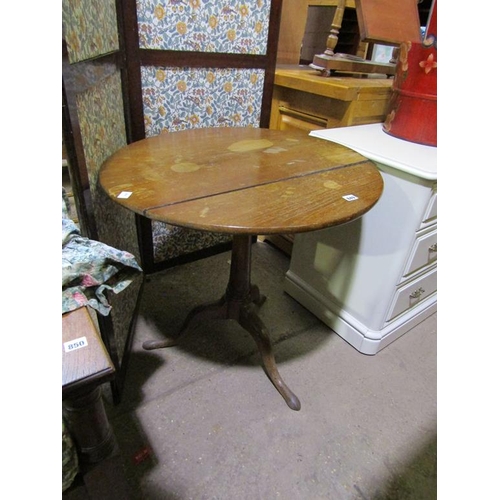 849 - OAK TILT TOP TABLE