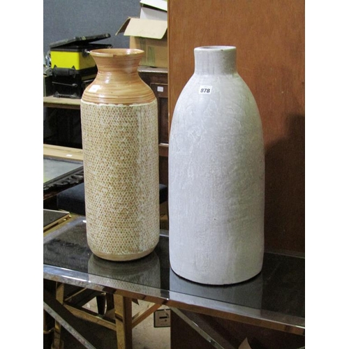 878 - TWO CERAMIC VASES