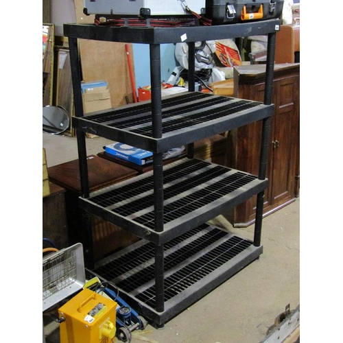 889 - PLASTIC SHELVING UNIT